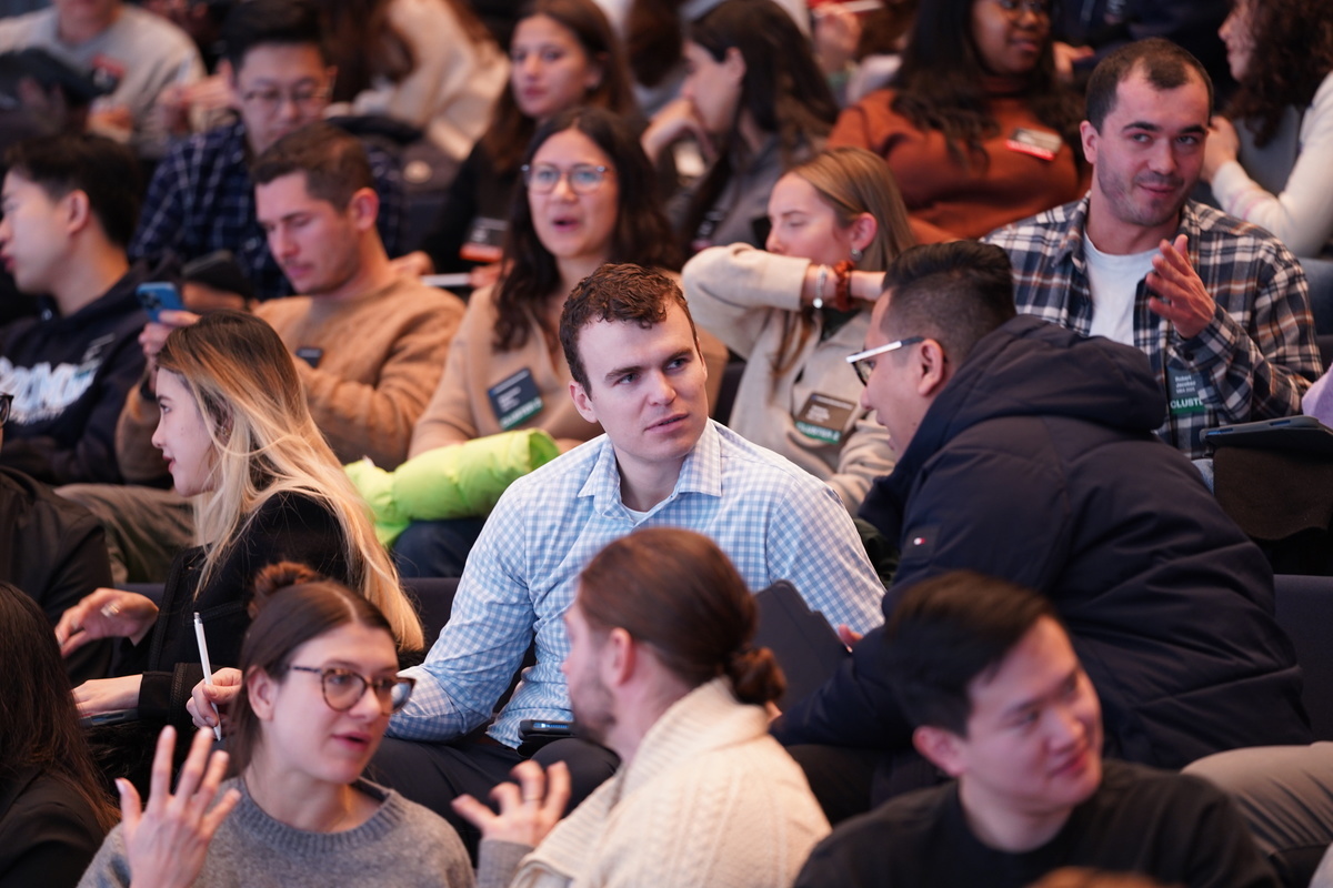 students in Cooperman Commons