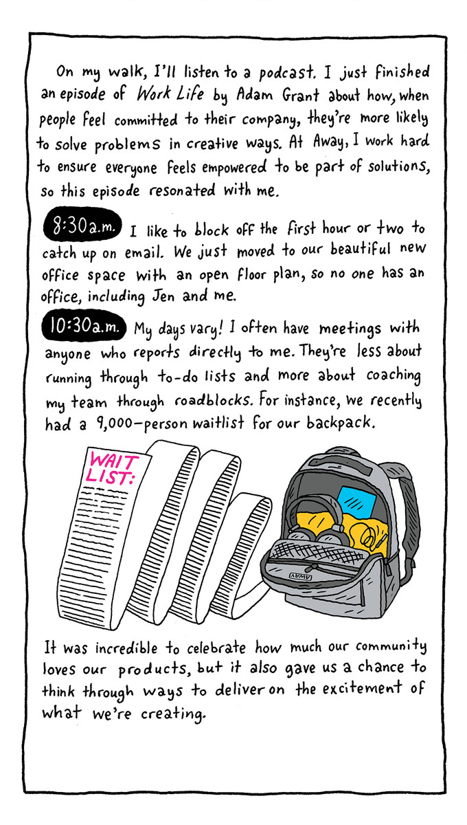 A Day in the Life: Steph Korey '15, founder and CEO, Away