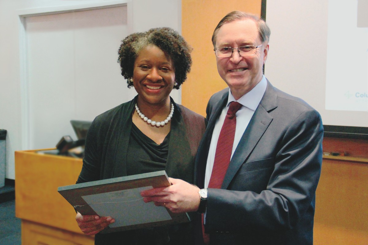 Hubbard with Professor Katherine Phillips