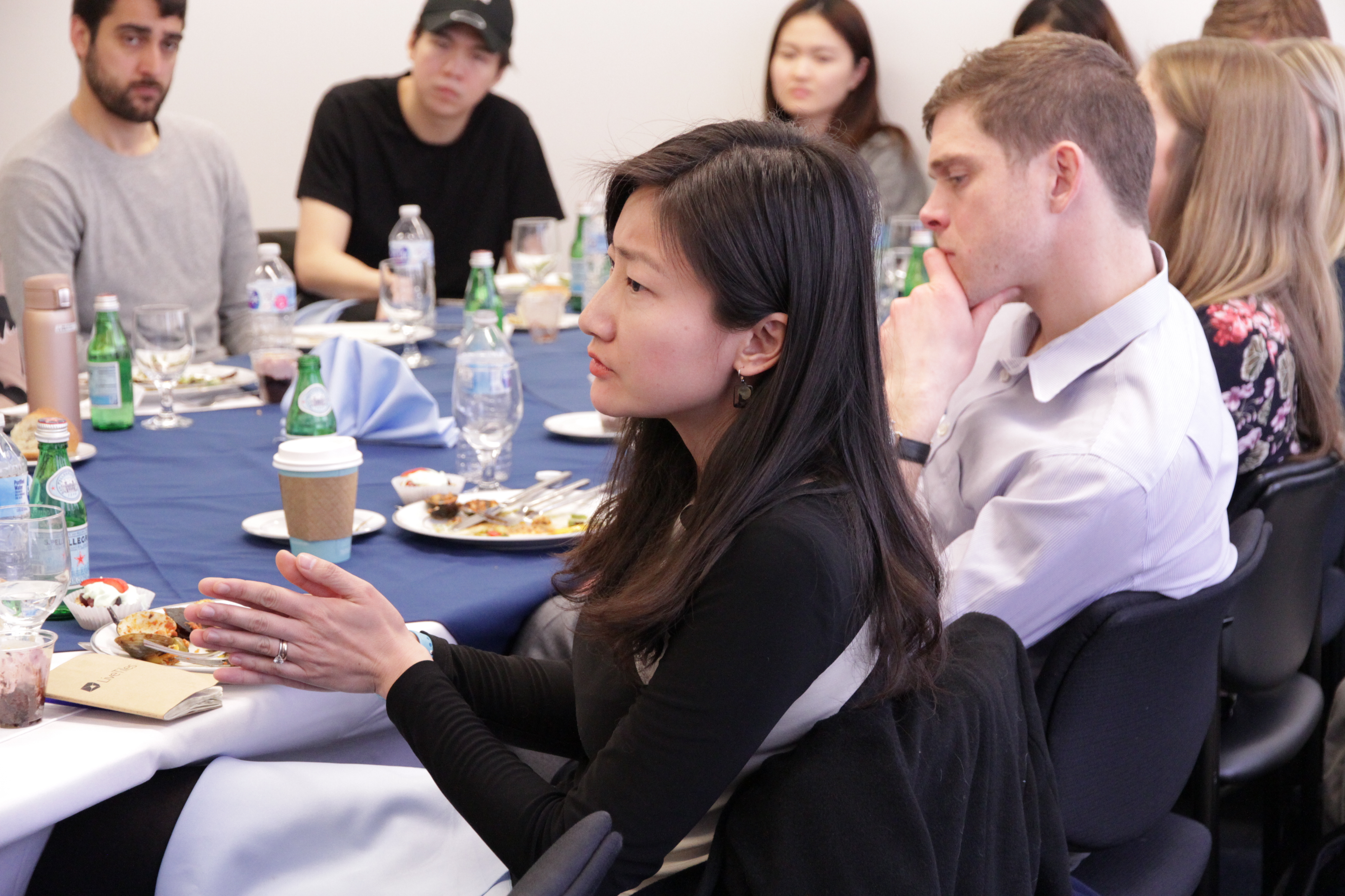 Students having a discussion