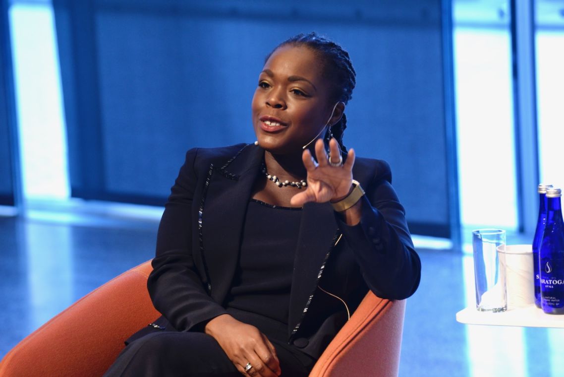 Nili Gilbert '03, vice chairwoman of Carbon Direct, speaks at the 2022 Climate Business & Investment Conference.