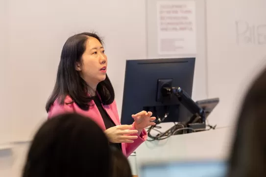 Professor Angela W. Lee, faculty director for the Eugene Lang Entrepreneurship Center