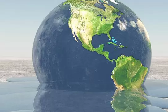 Melting globe