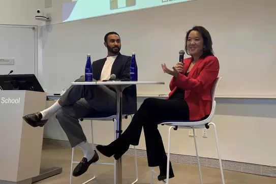 Anne Chow, right, former CEO of AT&T Business