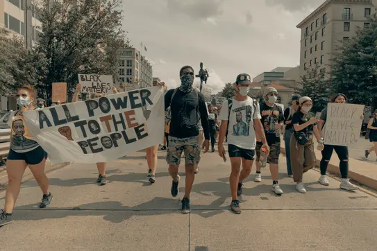 Black Lives Matter protestors march in Washington, DC