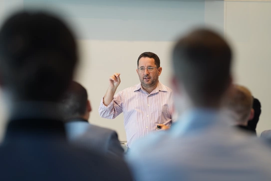 Prof. Oded Netzer in class lecturing to students