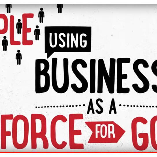 People using business as a force for good image