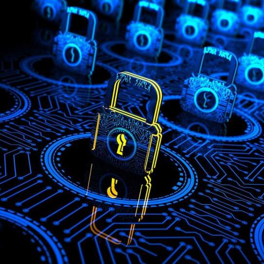 Cybersecurity image with locks