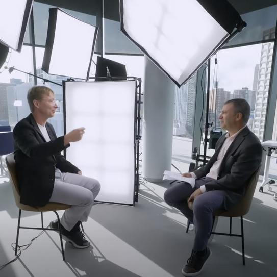 A 2-shot of the interview